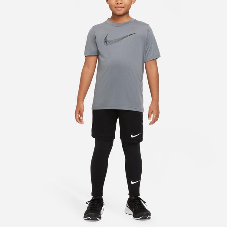 Nike Kids Knitted Sports Pants With Logo Print Quick-Dry Training Long Pants Kids bottoms Black DM8530-010