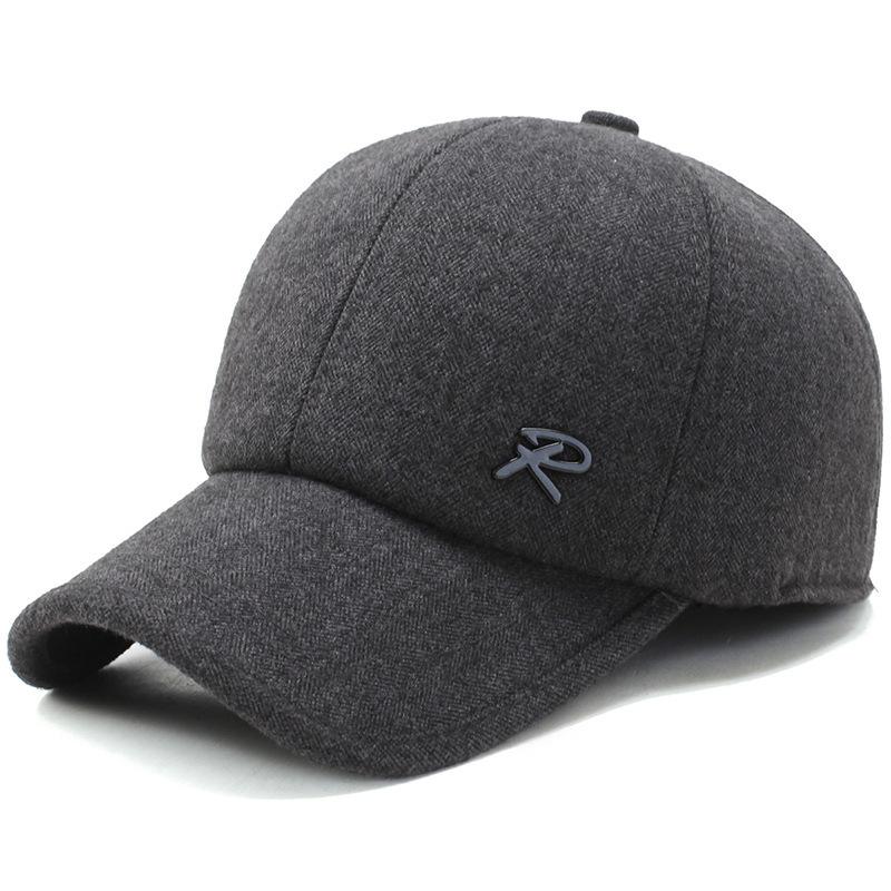 

Middle Aged Warm Baeball Cap Outdoor Caual Dad Hat Autumn Winter Elderly Cotton Hat Adjustable