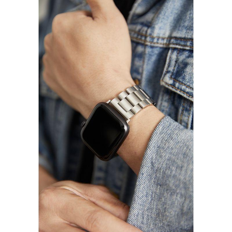 

Iwujiao for Iwatch6 Strap Applewatch7 S10 8 9 Generation Apple Watch 5/4321/SE Stainless Steel Ultra 49mm 38/4240/44/41mm/45mm New Silver 49mm(ultra 1/2)