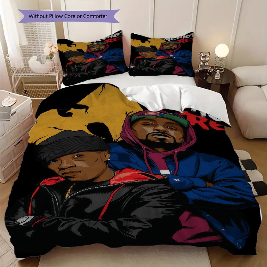 Rap Legends Visual Celebration Hiphop Culture Threepiece Set 1 Duvet Cover 2 Pillowcase Without Core Christmas Birthday Gift