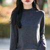 Women's wool pullover Qinghe cashmere 50% silk 50% wool spring and summer wool soft, comfortable and warm