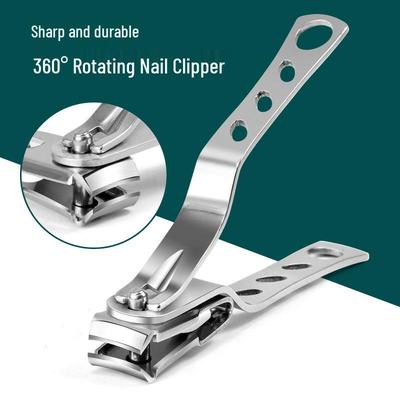 Stainless Steel Rotating Nail Clippers Set - Large & Small Manicure Tools