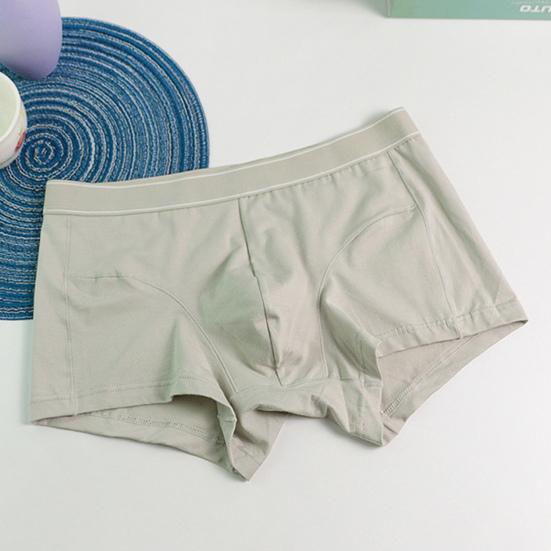 Pánské boxerské spodní prádlo Elastické Středně vyvýšené U-konvexní Jednobarevné Kalhotky Prodyšné Hladké linie Šortky Kalhotky Denní nošení