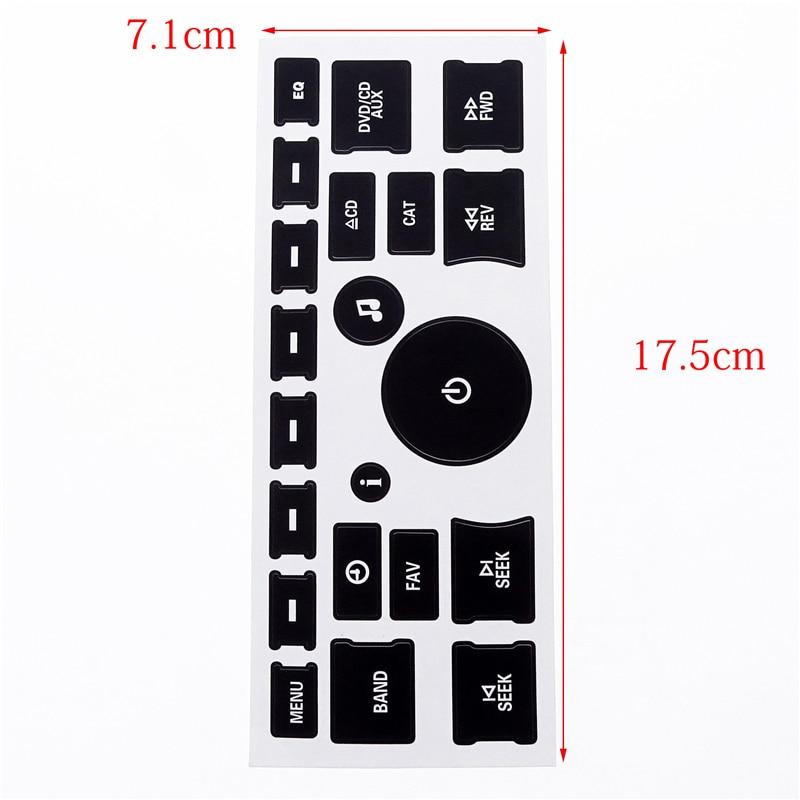 1 Pcs Radio Dash Button Repair Kit Decal For Chevrolet Silverado Cadillac Tahoe Escalade Buick Enclave GMC Acadia GM Vehicles