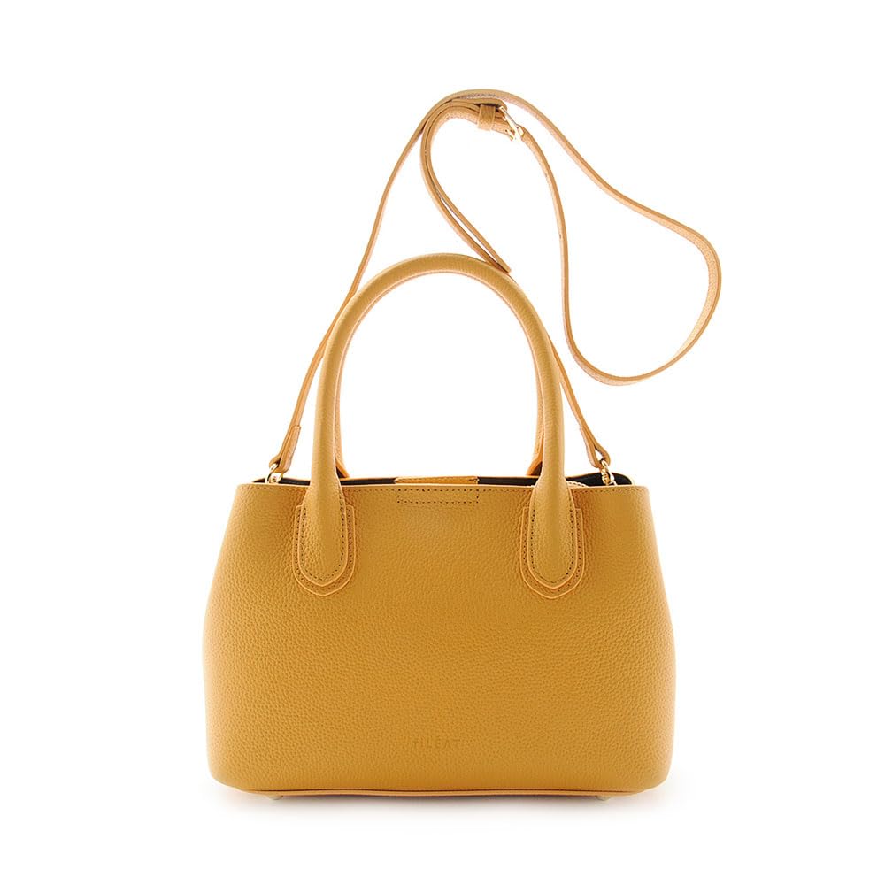 

Midi genuine leather handbag for mustard [FIRANO] women, fiLEAT, FL102792, гірчичний