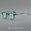 Blaulichtfilter Mann Runde Lesebrille Luxusmarke Designer Kleine Ovale Grüne Brille Ultraleichte Acetatrahmen okulary