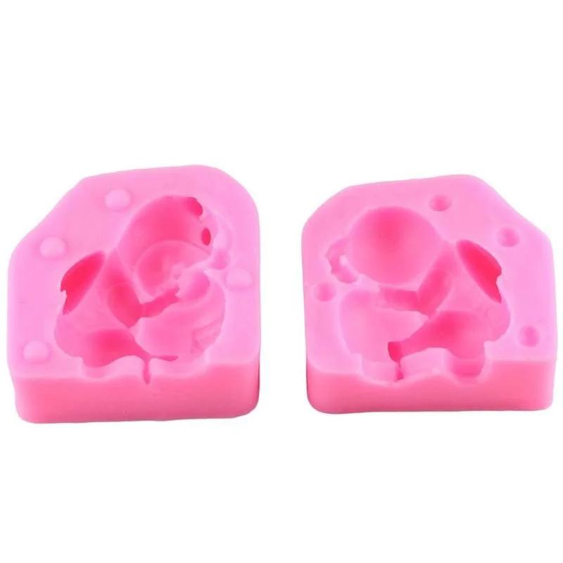 Kleine handgemachte 3D schlafende Biene Baby Geburtstagstorte Harz Ton Kerzenformen Silikon Seifenform Fondant Kuchen Dekorationswerkzeuge