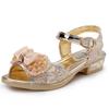 Sandals 2025 New Fashion Girls Shoe Summer Versatile Comfort Exquisite Kid Shoes Elegant Trendy Princess Shoes Middle Aged Child