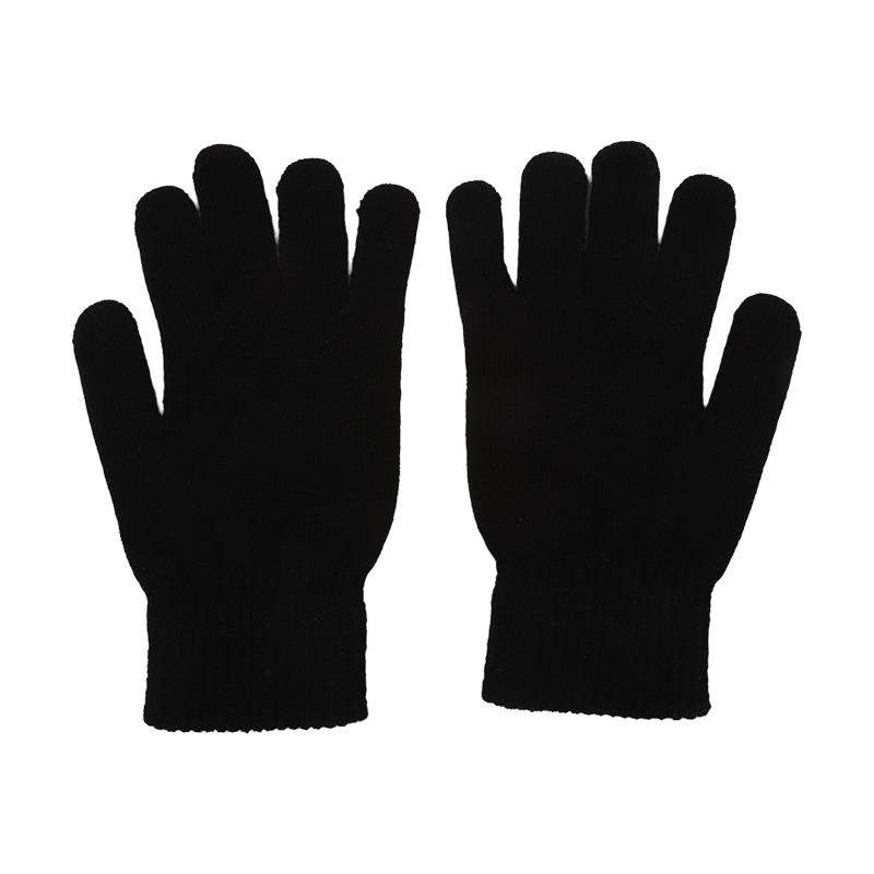 Winter Warm Gloves Five Fingers Touch-screen Knitted Thick Gloves Outdoor Cycling Students Windproof Finger Covers