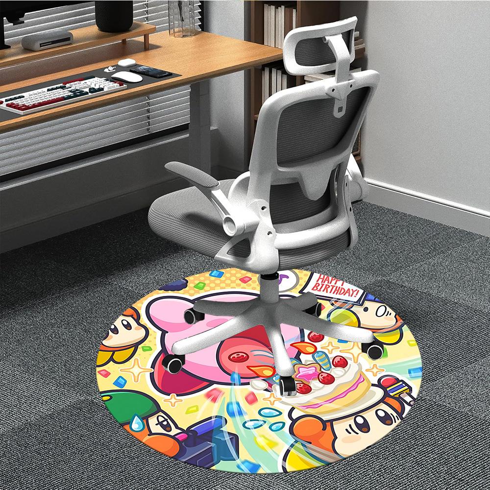 

1 шт. Круглый ковер Kirby для офиса, спальни, гостиной, домашний декор, декор комнаты, Offic a1016191 80cm by 80cm