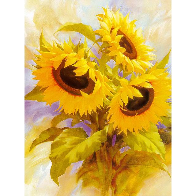 5D DIY Diamond Painting Kit Sunflower Art Diamond Embroidery Rhinestones Decorations for Home