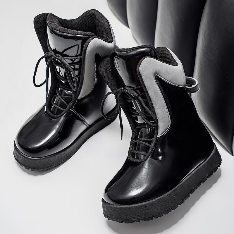 Mens high top winter casual shoes niche fashion autumn winter versatile footwear for men trendy and comfortable