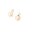 Minimalist Double Pearl Stud Earrings Silver Post Lightweight Fashion Jewelry for Everyday Wear Unique Design Elegant Small Size Accessories