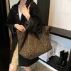 Lässige Leopardenmuster-Schultertasche Große Kapazität Textur Damen-Tragetasche Handtasche Achseltasche Umhängetasche