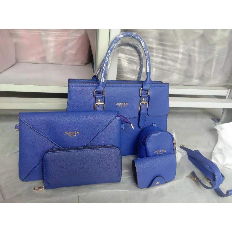 

Новая женская сумка из трех частей, модная одноплечевая сумка кроссбоди, сумка для мамы и ребенка, портативная большая сумка, набор сумка для мамы и ребенка синий