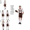 Stylish Men Oktoberfest Clothing Cosplay Costume Featuring Solid Shirt And Suspenders