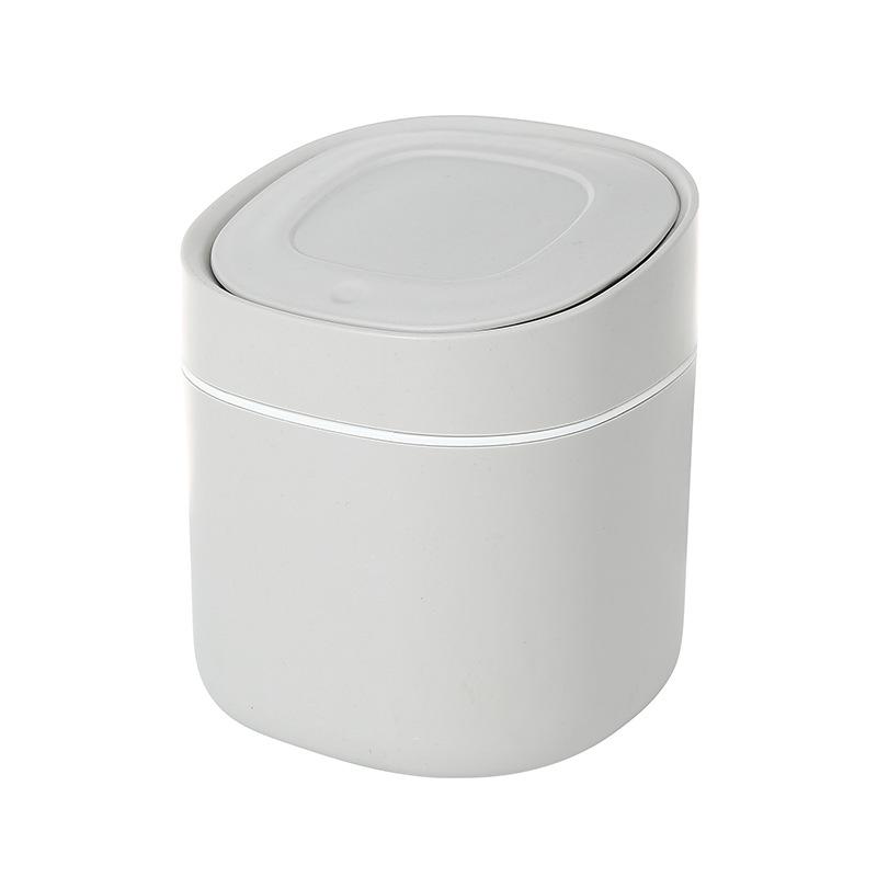 Popular Mini Desktop Trash Can with Pop-Up Lid for Bedside Table
