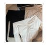 Gentle White Henley Base Layer Women's Slim-Fit Long-Sleeve T-Shirt for Autumn/Winter, New Korean Style.
