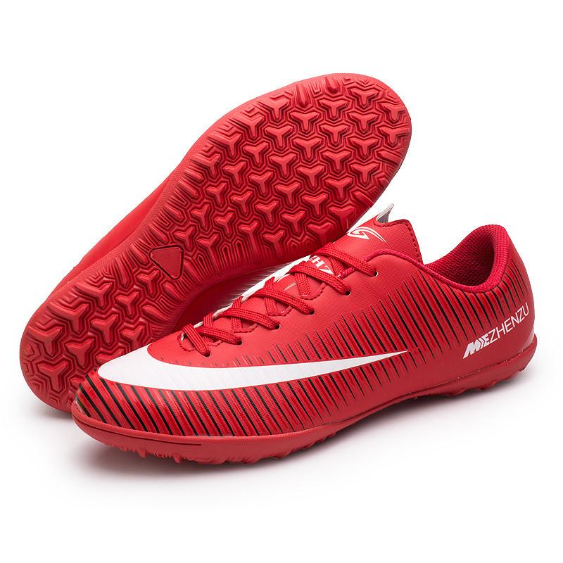 Low-Top Football Shoes Tf Broken Nails Artificial Turf Ag Nails Leather Feet Boys And Girls Children Youth Student Training Shoes