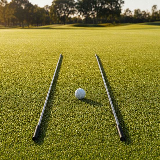 Składany kijek do wyrównywania w golfie, Teleskopowy wskaźnik kierunku swingu golfowego, Pomoc treningowa do praktyki golfa do celowania, Puttingu, Swingu