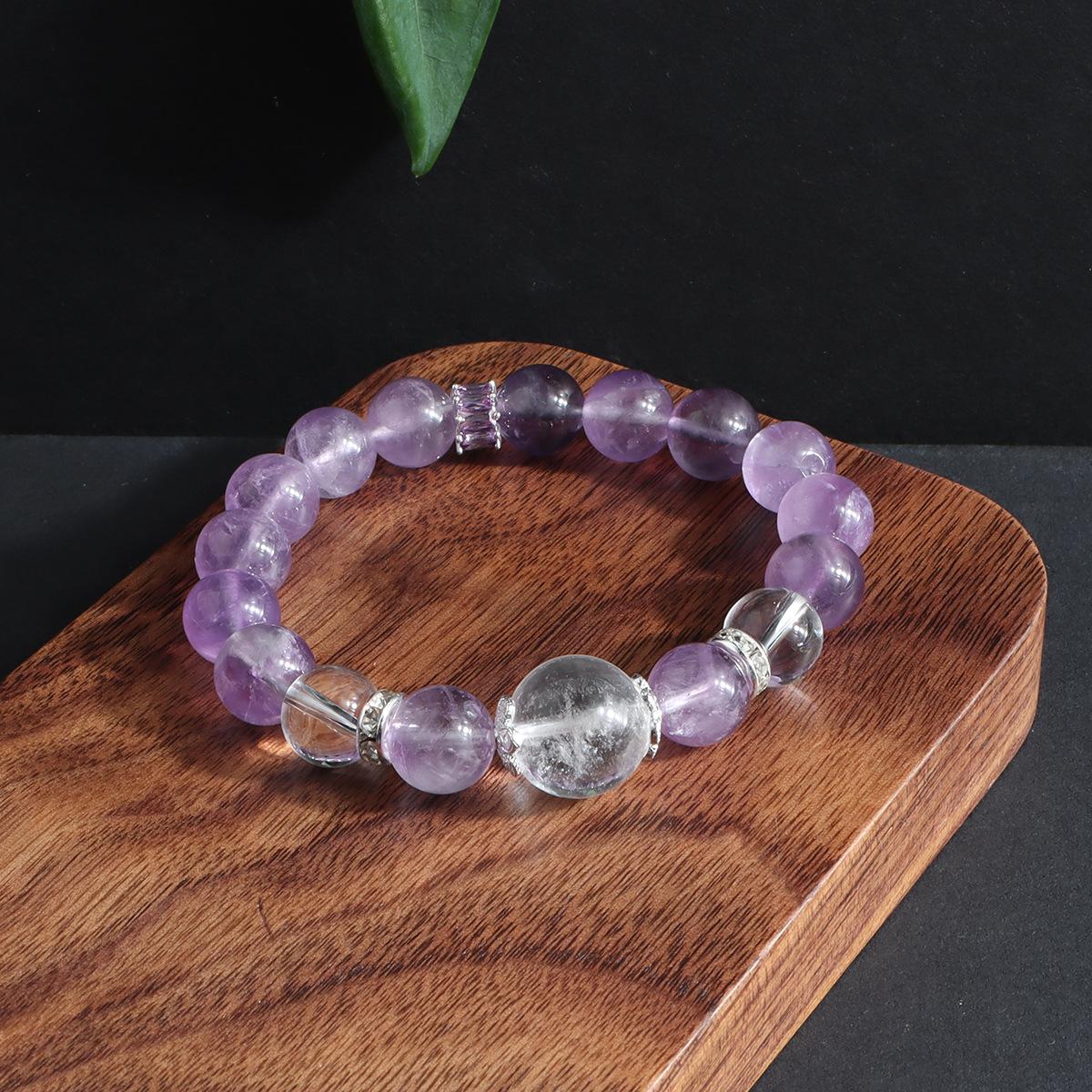 Bracelet White Moonlight Amethyst Bracelet Versatile Fashion Commuter Live Douyin Explosion