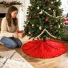 Star Pattern Christmas Tree Skirt for Holiday Tree Bottom Decoration