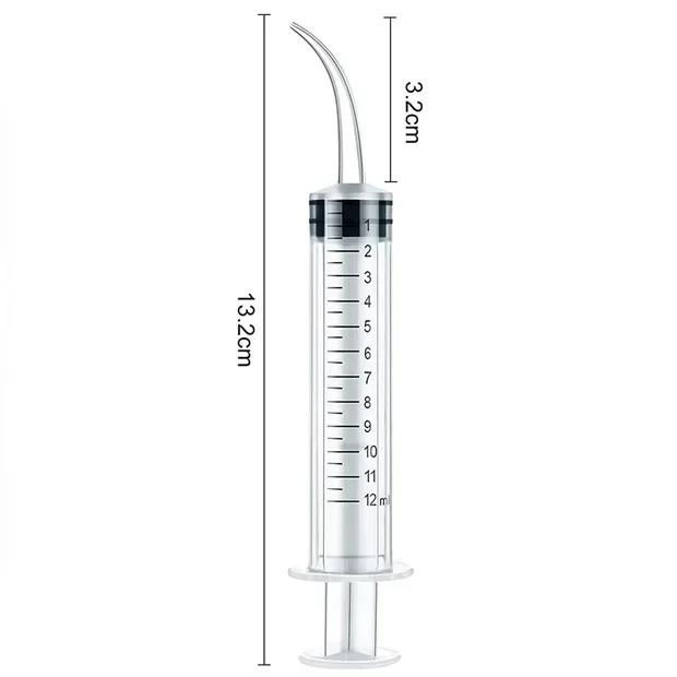 1/2/3 PCS 12ML Ear Wash Syringe Elbow Rubber Tube Earwax Cleaning Tool