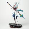 30cm Anime Figure Shenhe Standing White Hair Holding Gun Model Toy PVC Collectible Figurine Sculpture Toy