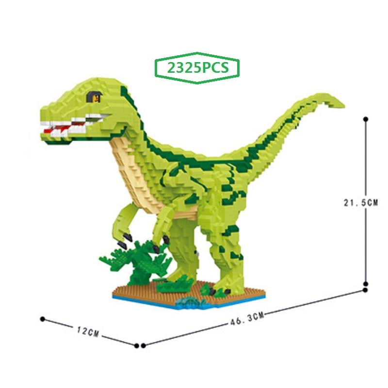 Mini Blocks Dinosaur Collection Building Bricks Tyrannosaurus Jurassic Park Velociraptor Kids Toy For Children Gift Boy Present
