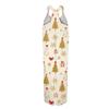 Women's Summer Suspender Jumpsuit with Retro Christmas Print and Non-Adjustable Straps