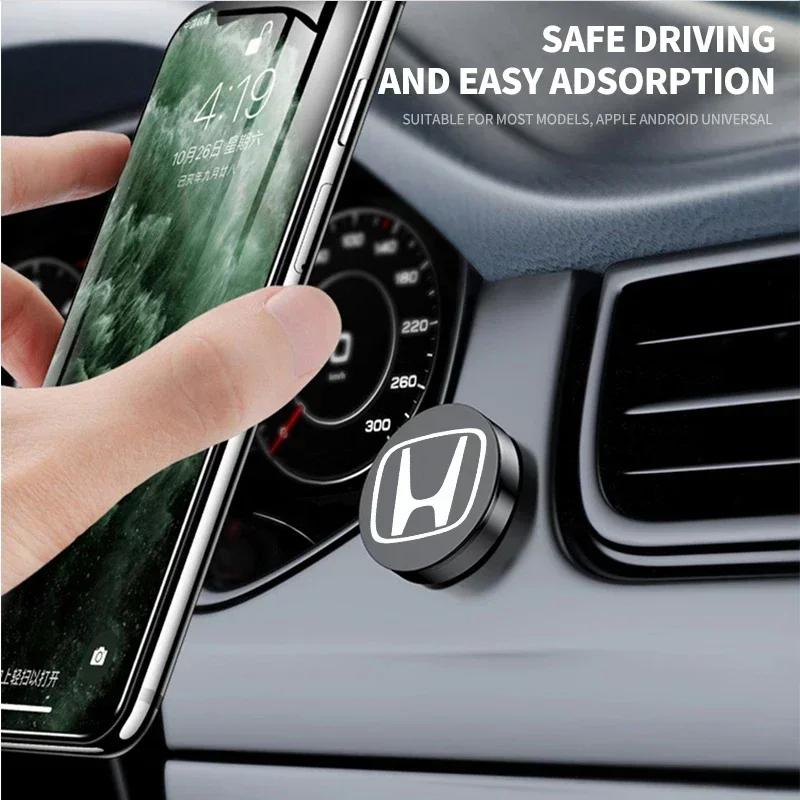 Mini Car Phone Holder Air Vent Smartphone Mobile Stand Magnetic Bracket For Honda Mugen Civic City Odyssey Accord CRV Hrv Jazz TA8