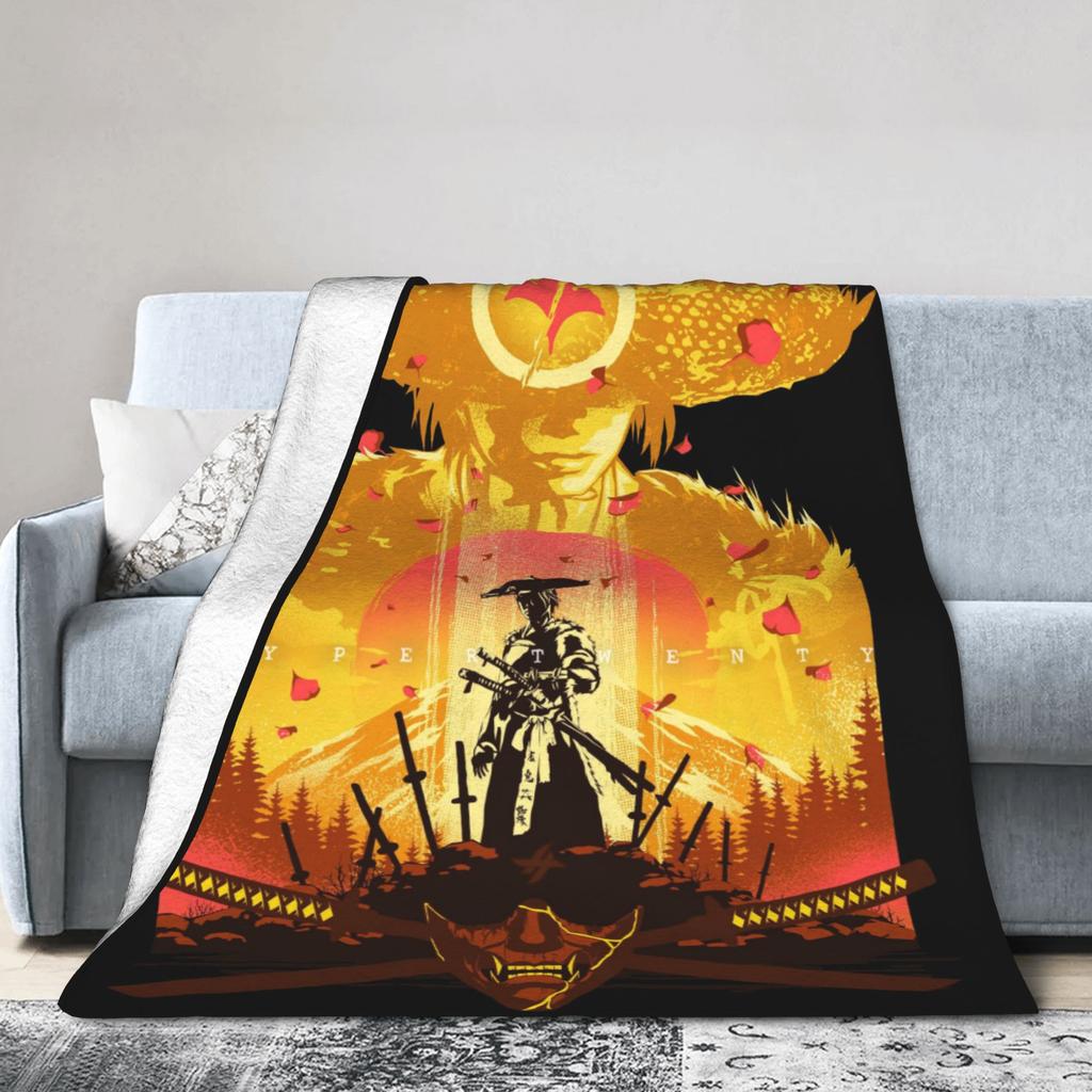 Warm BlanketsKids Adult Decorative Ghost of Yotei 2025 Game Throw Blanket  Flannel Bedspread For Home Decor Pattern Sofa Cover