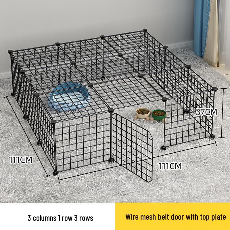 Indoor Pet Fence: Dog and Cat Barrier Gate with Iron Mesh for Anti-Escape and Isolation
