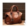 Brown PU Leather-Style Women's Messenger Bag - Shoulder Tote Satchel with ID & Phone Pockets, Zippered Compartments