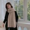 Women's Houndstooth Plaid Tassel Scarf