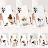 Kid Girl Dog Cute Cartoon Phone Case For Samsung A30,71,51,S9,10,20,Ultra,FE,23,21,PIus,Lite, S22,Transparent, Silicone