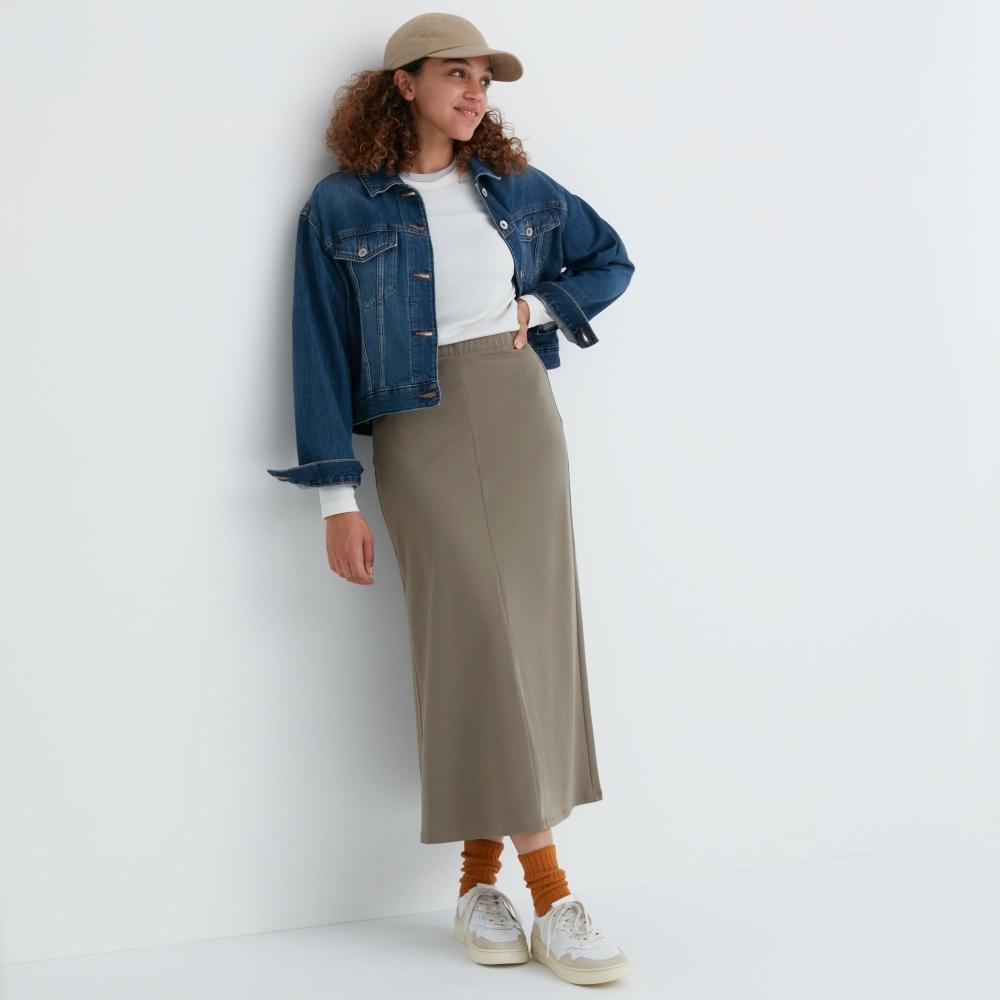 

UNIQLO JAPAN Узкая расклешенная юбка макси