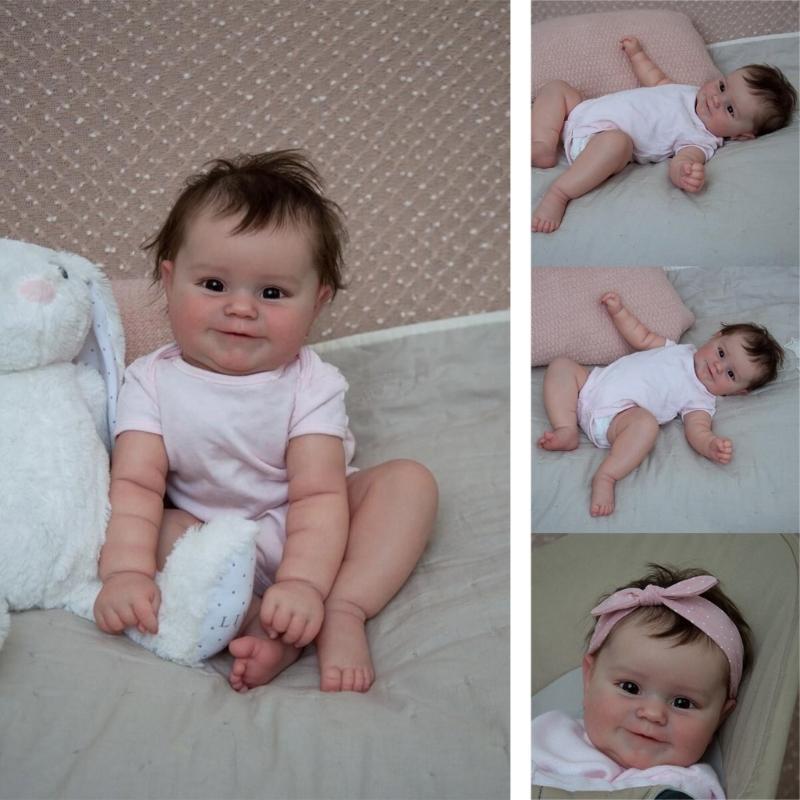 Realistic Reborns Doll Hand Washable Simulation Baby Girl Doll Toy Reborns Doll Jumpsuit Body Kid Jumpsuit Girl Doll