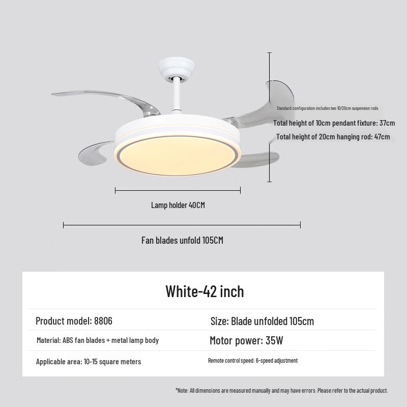 Mengpao Smart Invisible Ceiling Fan Light
