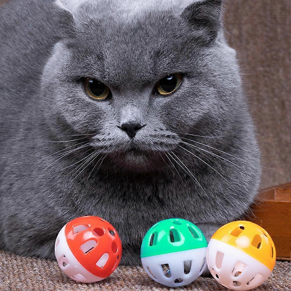 Multicolor Hollow Bell Ball Plastic Ball Cat Dog Toy D4E2 Sound Bell Toy