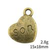 Gifts For Women Charms Bulk Family Member Heart Tags Charms Pendant Souvenir Male Pendant