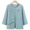 Mom's Stylish Chinese-Style Summer Top: Elegant Fake Two-Piece for Women and Grandmas