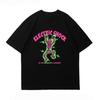 Unisexs Electric Shock Skeleton Graphic Tshirt Pink Green Neon Print Gothic Streetwear Cotton Short Sleeve Casual Black Tee Tops