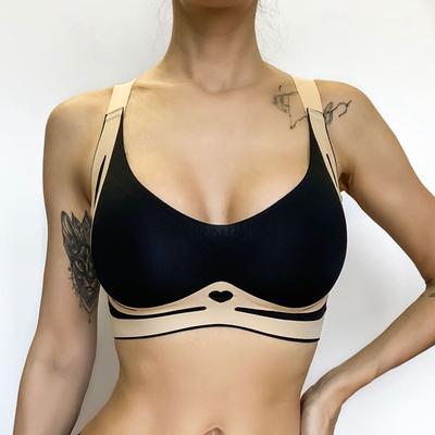 Women's Seamless Gathering No Steel Ring Underwear Bra Lifting and Side Breast Light Luxury Bra Skin-friendly Breathable Comfortable Bra