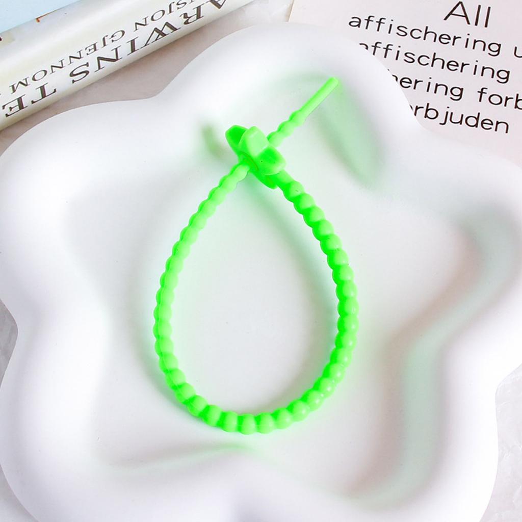 22cm Candy-Colored Stars Silicone Rope Data Line Binding Tape DIY Jewelry Key Chain Accessories Dress Tags Rope