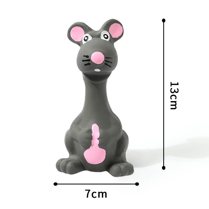 Pet Voice Toy Latex Gray Mouse Grinding Teeth Cleaning Dog Toy Latex Voice Toy