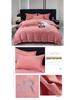 Elegant All-Season High-Thread Count Cotton Satin Twill Embroidery 4-Piece Set