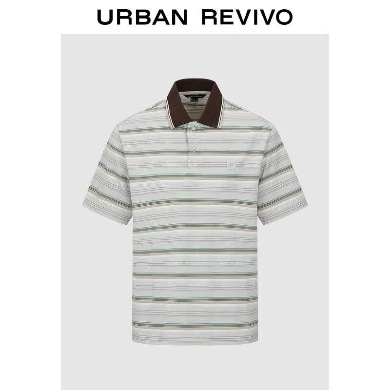 UR2026 Men s Striped Embroidered Polo Shirt S