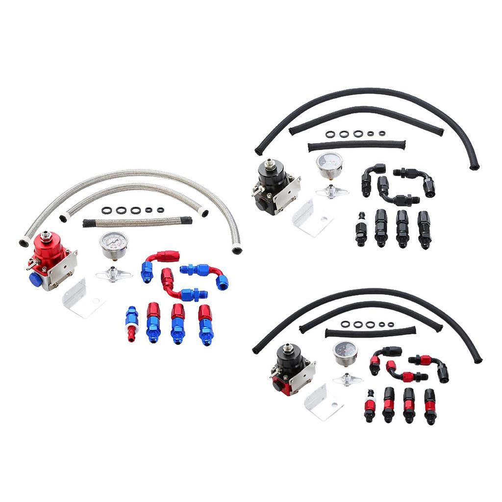 Universal Fuel ,Modification,Replacements, Fuel System Stainless Steel Braided Fuel Hose 0-100PSI PSI Display for Car