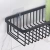 Aluminum Bathroom Storage Basket White/Black Free Nail Toilet Shower Storage Shelf Wall Hanging Bathroom Shelf